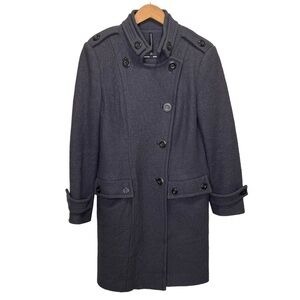 W118 by Walter Baker Grey Wool Trench Coat Size Small